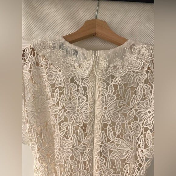 SELF PORTRAIT CREAM COLLAR MINI DRESS - Picture 12 of 12